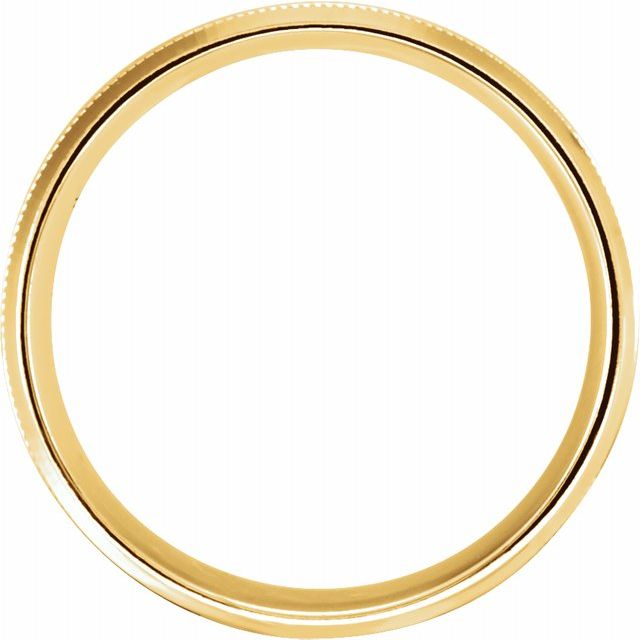 10K Yellow 6 mm Beveled - Edge Band with Milgrain - Balacia