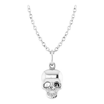 Halloween Sterling Silver Skull 16-18&quot; Necklace
