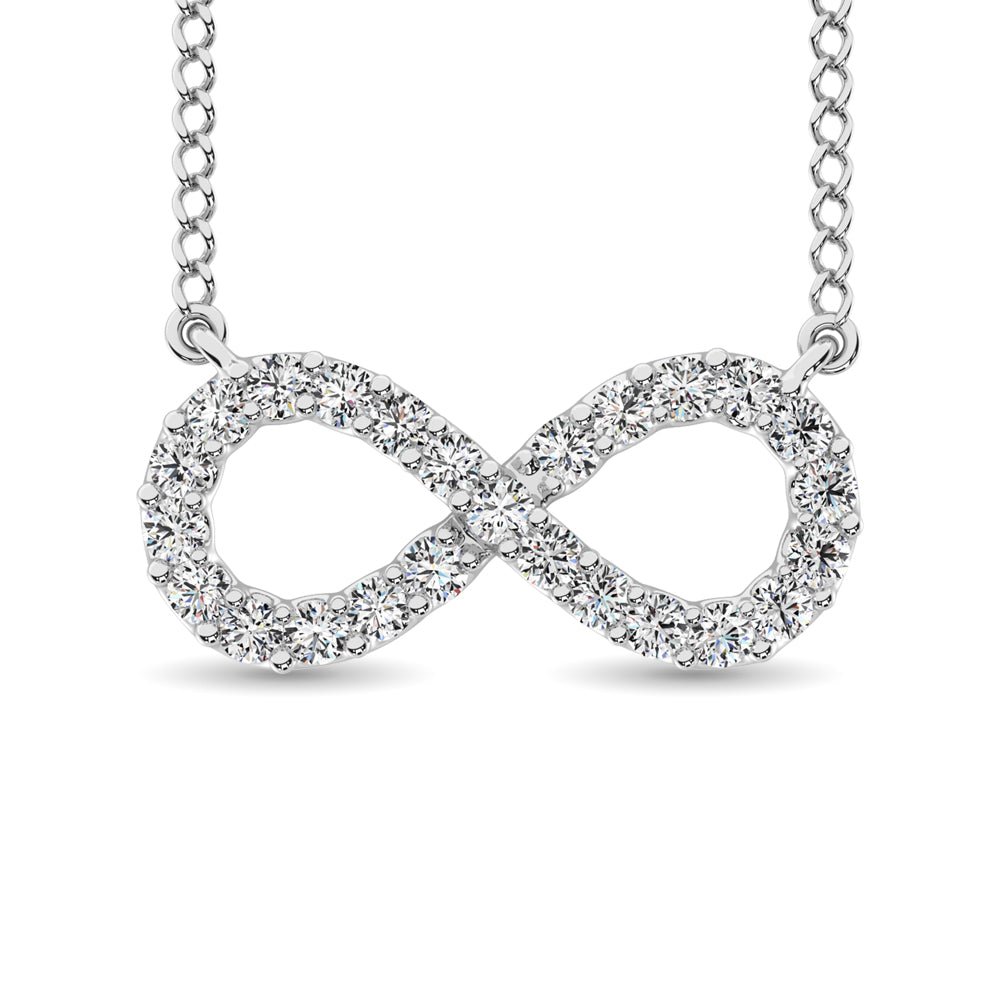 natural diamond infinity necklace