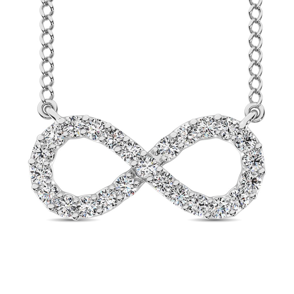 natural diamond infinity necklace