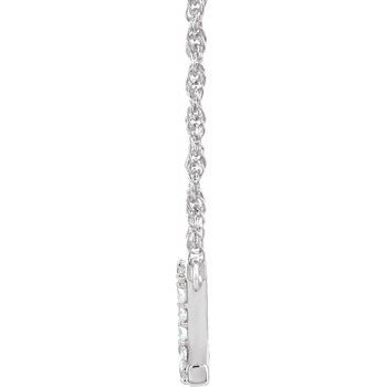 14K 1/10 CTW Natural Diamond Lowercase Initial Z 16" Necklace - Balacia