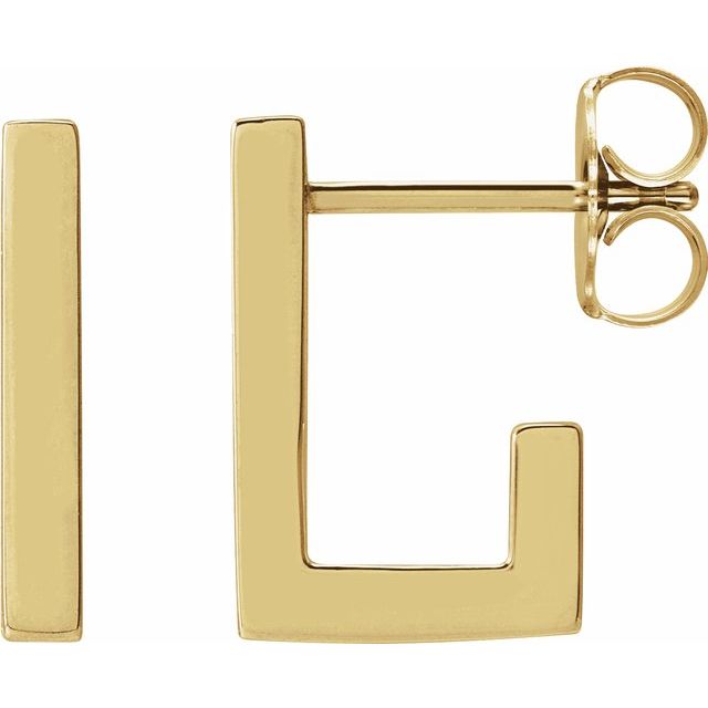 14K 12 mm Geometric Hoop Earrings - Balacia