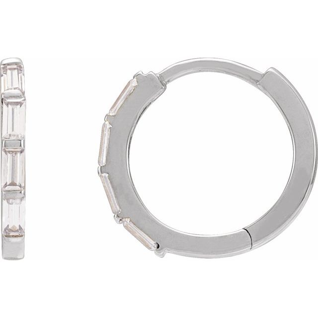 14K 1/3 CTW Lab - Grown Diamond Hoop Earrings - Balacia