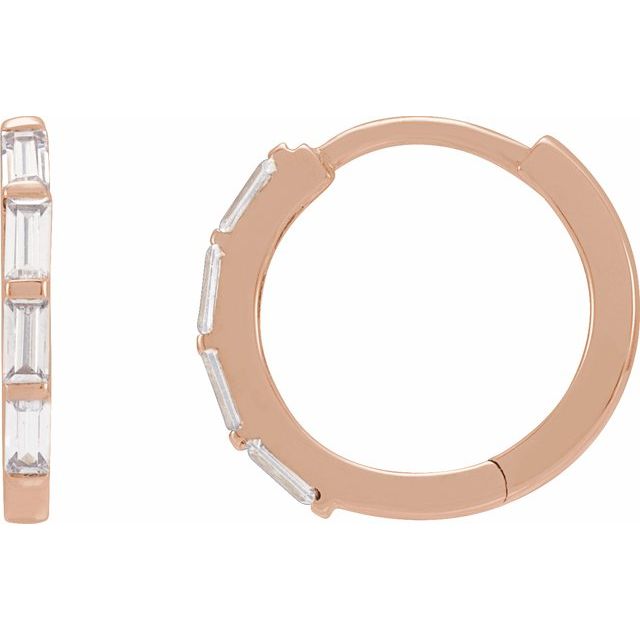 14K 1/3 CTW Lab - Grown Diamond Hoop Earrings - Balacia