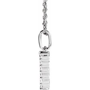 14K 1/3 CTW Lab - Grown Diamond Initial W 16 - 18" Necklace - Balacia