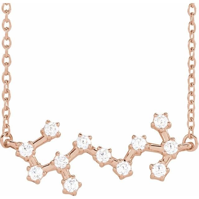 14K 1/4 CTW Diamond Scorpio 16 - 18" Necklace - Balacia