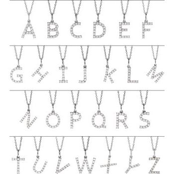 14K 1/5 CTW Lab - Grown Diamond Initial A 16 - 18" Necklace - Balacia