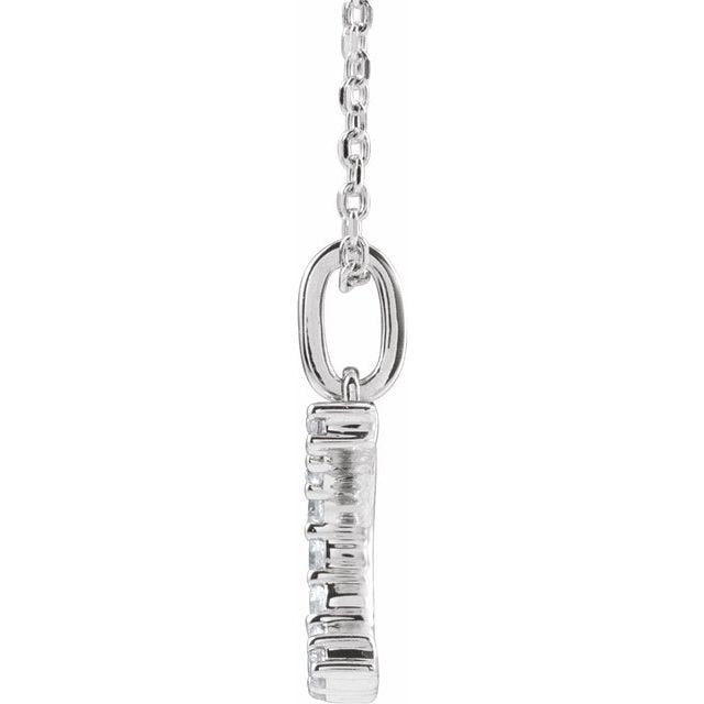 14K 1/6 CTW Lab - Grown Diamond Initial C 16 - 18" Necklace - Balacia