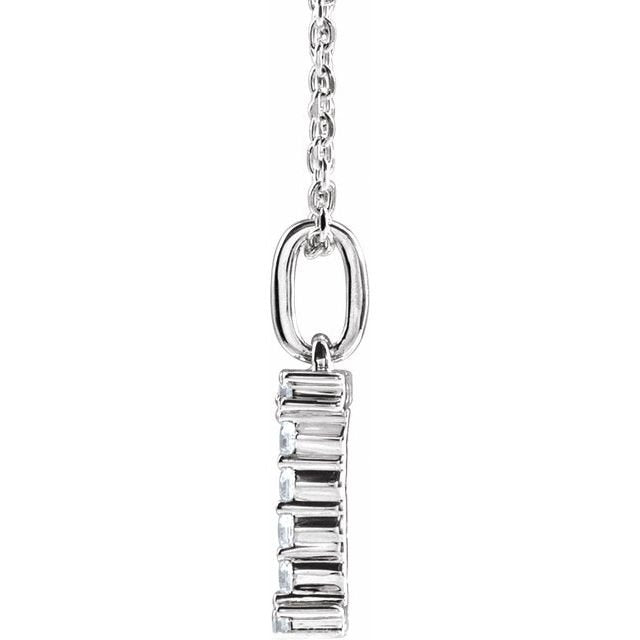 14K 1/6 CTW Lab - Grown Diamond Initial I 16 - 18" Necklace - Balacia