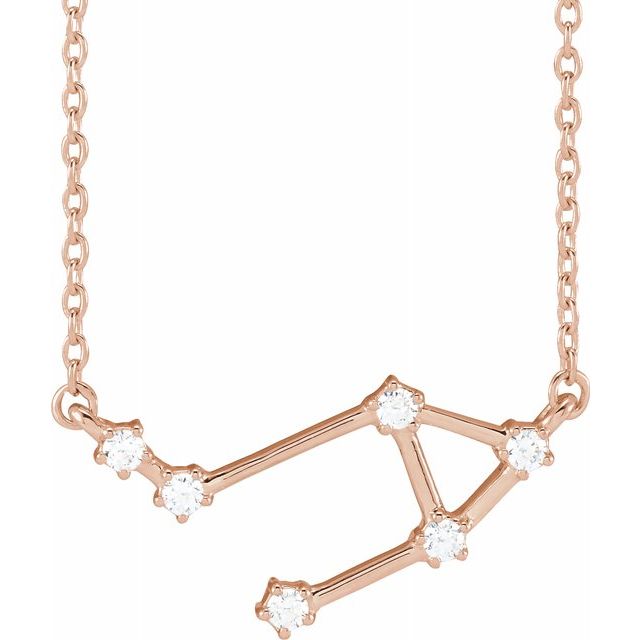 14K 1/8 CTW Diamond Libra 16 - 18" Necklace - Balacia