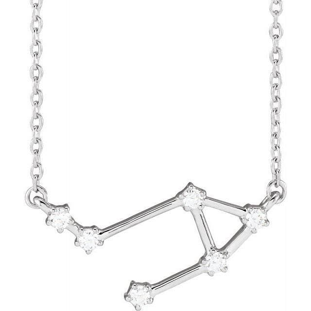 14K 1/8 CTW Diamond Libra 16 - 18" Necklace - Balacia