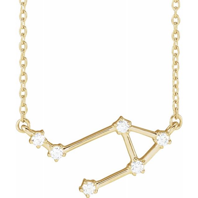 14K 1/8 CTW Diamond Libra 16 - 18" Necklace - Balacia