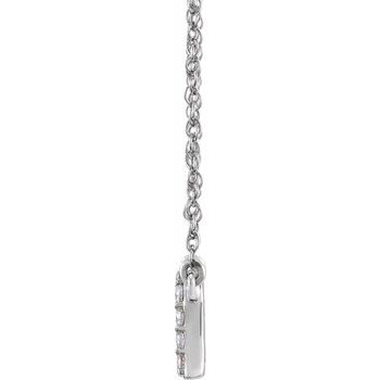 14K 1/8 CTW Natural Diamond Lowercase Initial A 16" Necklace - Balacia