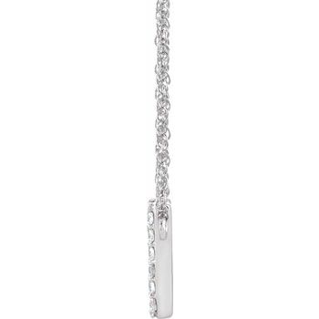 14K 1/8 CTW Natural Diamond Lowercase Initial Y 16" Necklace - Balacia