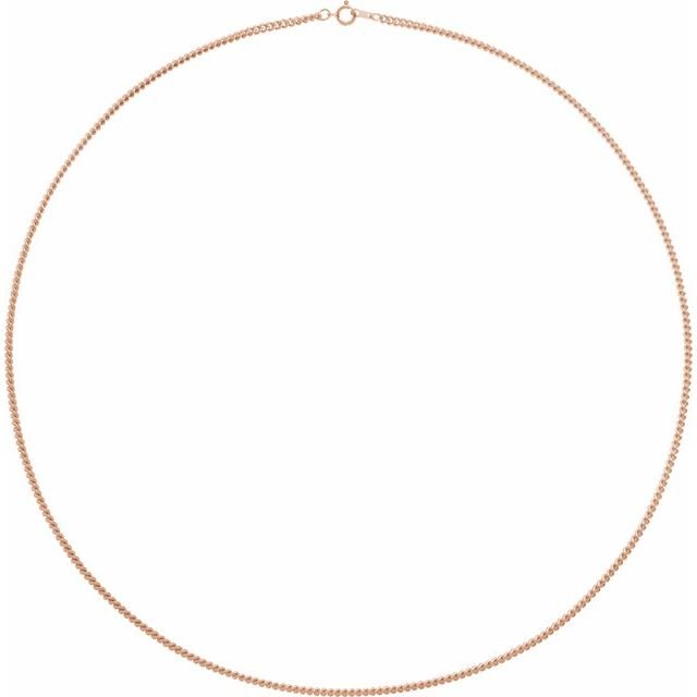 14K 2.25 mm Solid Curb Link 20" Chain - Balacia