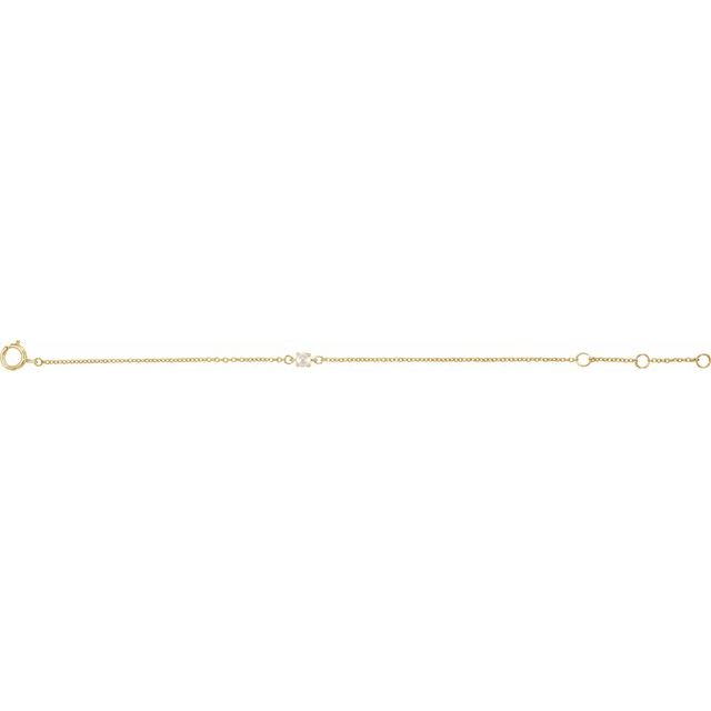14K Cultured Freshwater Pearl Youth Birthstone 4 1/2 - 5 1/2" Bracelet - Balacia