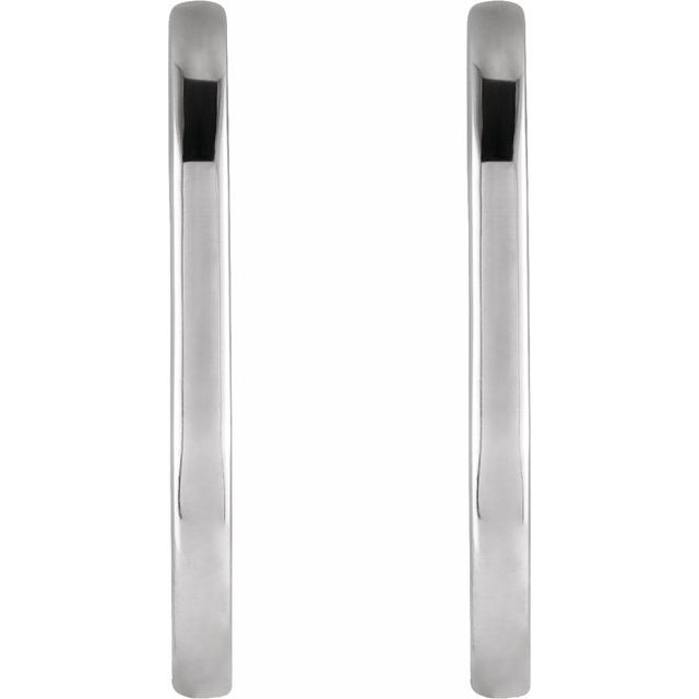14K Elongated Oval 20 mm Hoop Earrings - Balacia