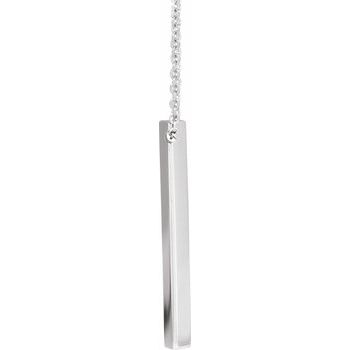14K Engravable Three Sided Bar 16 - 18" Necklace - Balacia