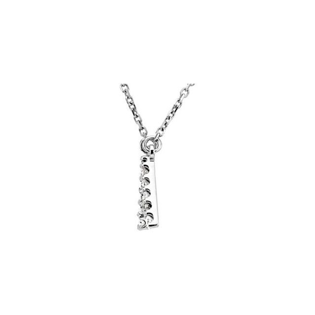 14K Initial A 1/8 CTW Diamond 16" Necklace - Balacia