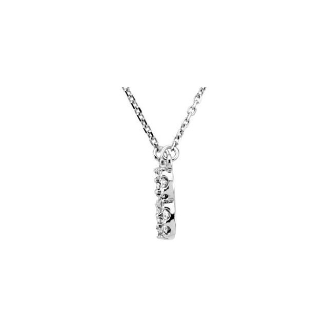 14K Initial B 1/8 CTW Diamond 16" Necklace - Balacia