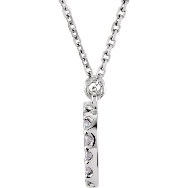 14K Initial D 1/8 CTW Diamond 16" Necklace - Balacia