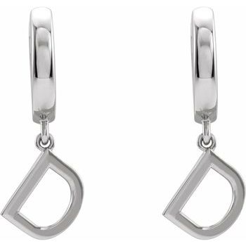 14K Initial D Hinged Huggie Earring - Balacia