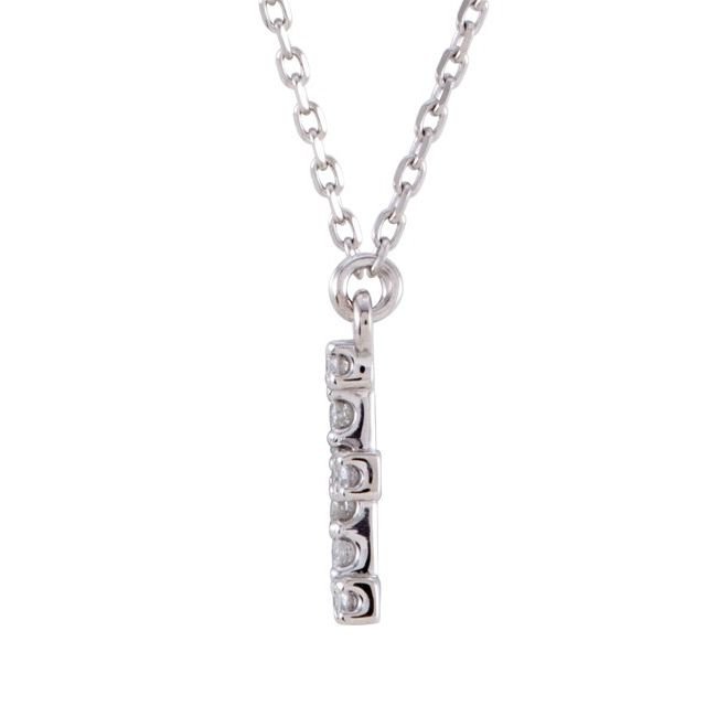 14K Initial E 1/8 CTW Diamond 16" Necklace - Balacia