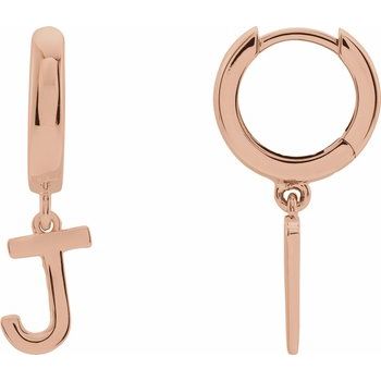 14K Initial J Hinged Huggie Earring - Balacia