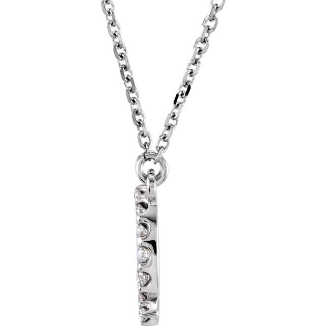 14K Initial Q 1/8 CTW Diamond 16" Necklace - Balacia