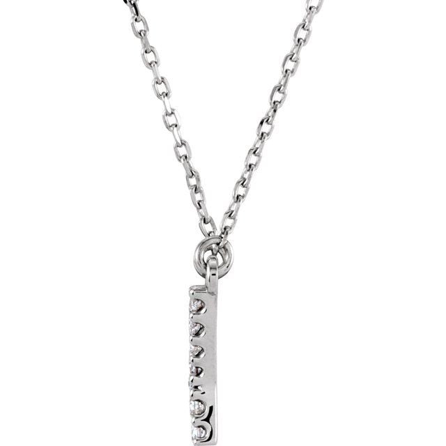 14K Initial Y .08 CTW Diamond 16" Necklace - Balacia