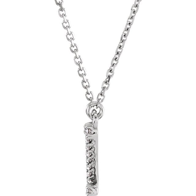 14K Initial Z .08 CTW Diamond 16" Necklace - Balacia