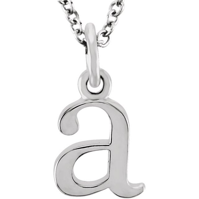 14K Lowercase Initial a 16" Necklace - Balacia