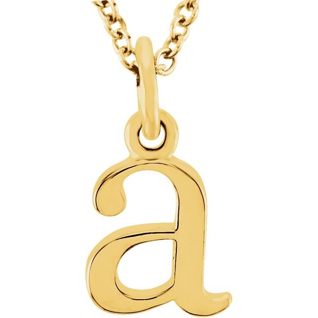 14K Lowercase Initial a 16" Necklace - Balacia