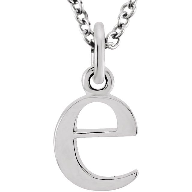 14K Lowercase Initial e 16" Necklace - Balacia