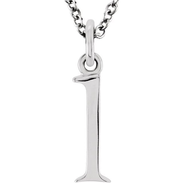 14K Lowercase Initial l 16" Necklace - Balacia