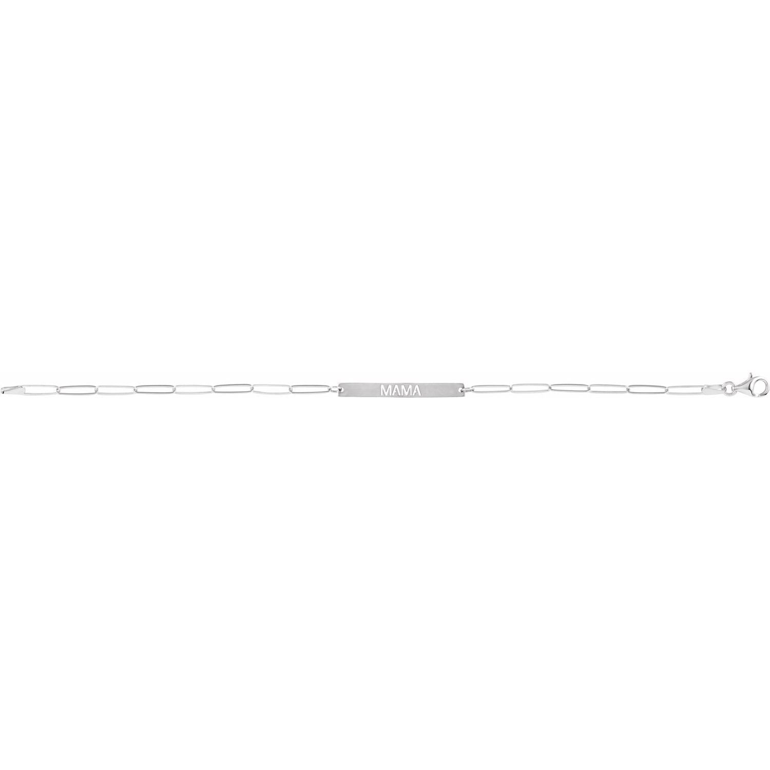 14k Mama Paperclip Bracelet - Balacia