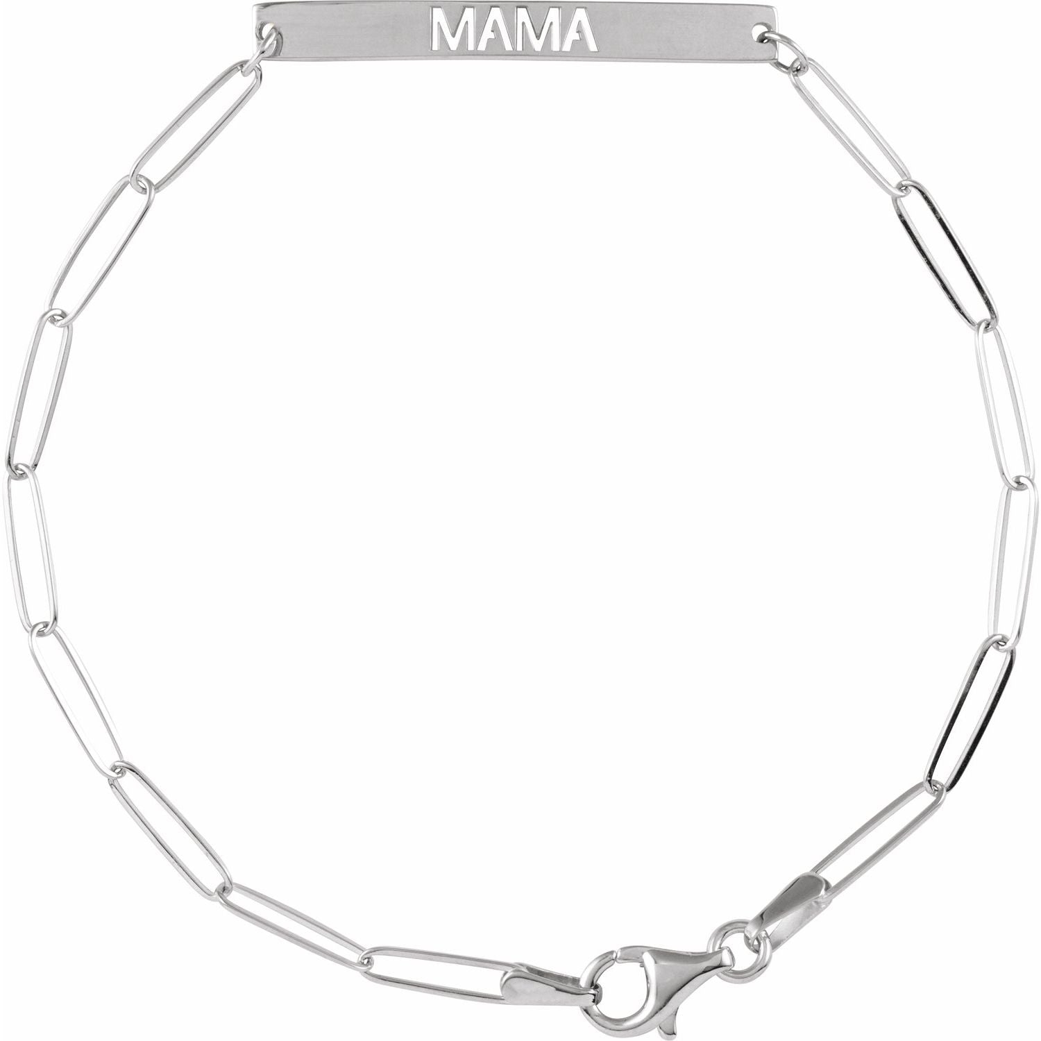 14k Mama Paperclip Bracelet - Balacia