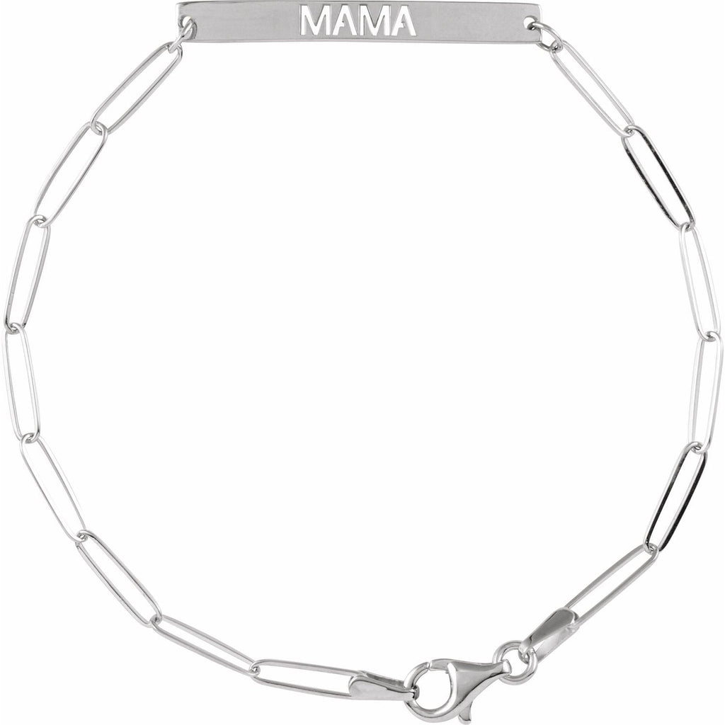 14k Mama Paperclip Bracelet - Balacia