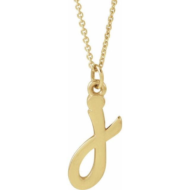 14K Petite Initial J 16" Necklace - Balacia