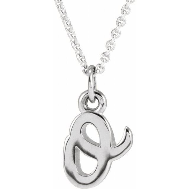 14K Petite Initial O 16" Necklace - Balacia