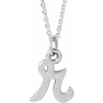 14K Petite Initial R 16" Necklace - Balacia