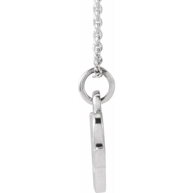 14K Petite Initial W 16" Necklace - Balacia