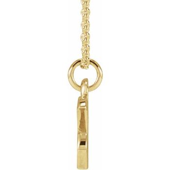 14K Petite Initial X 16" Necklace - Balacia