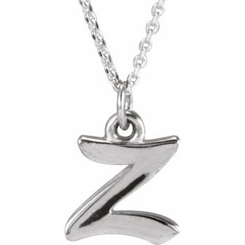 14K Petite Initial Z 16" Necklace - Balacia