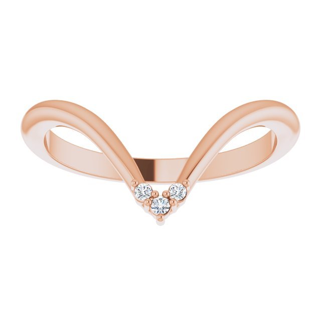 14K Rose .03 CTW Diamond Matching Band - Balacia