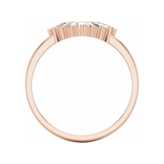 14k Rose .05 CTW Diamond Contour Band - Balacia