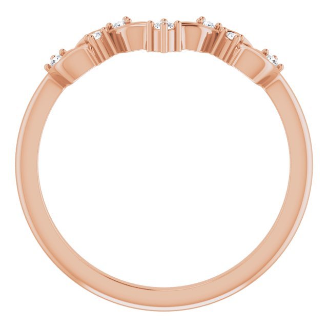14K Rose .05 CTW Diamond Contour Band - Balacia