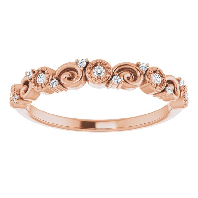 14K Rose .08 CTW Diamond Anniversary Band - Balacia