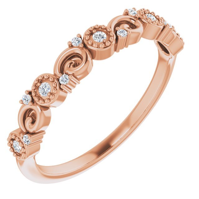 14K Rose .08 CTW Diamond Anniversary Band - Balacia
