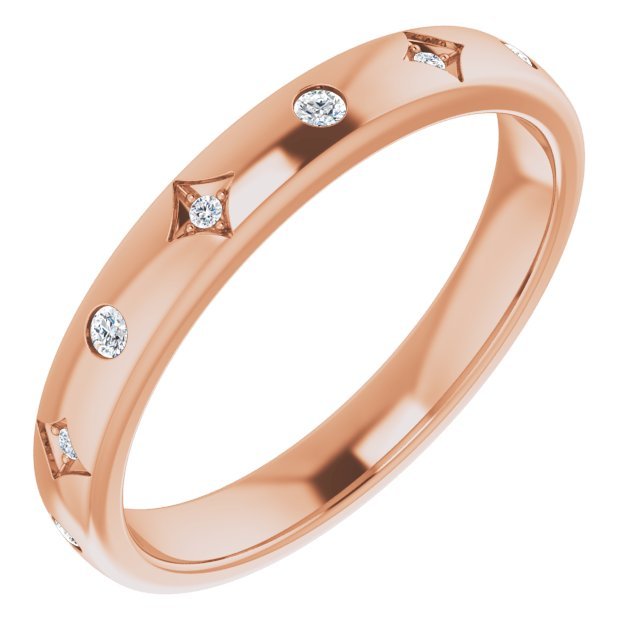 14K Rose 1/10 CTW Diamond Anniversary Band - Balacia